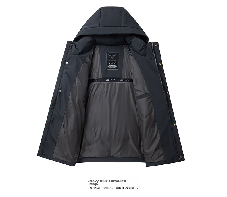 Yalu down Jacket for Men, 2025 Autumn And Winter, Thickened Detachable Hooded Short Style, Business Casual Cold-Proof Winter Coat 16