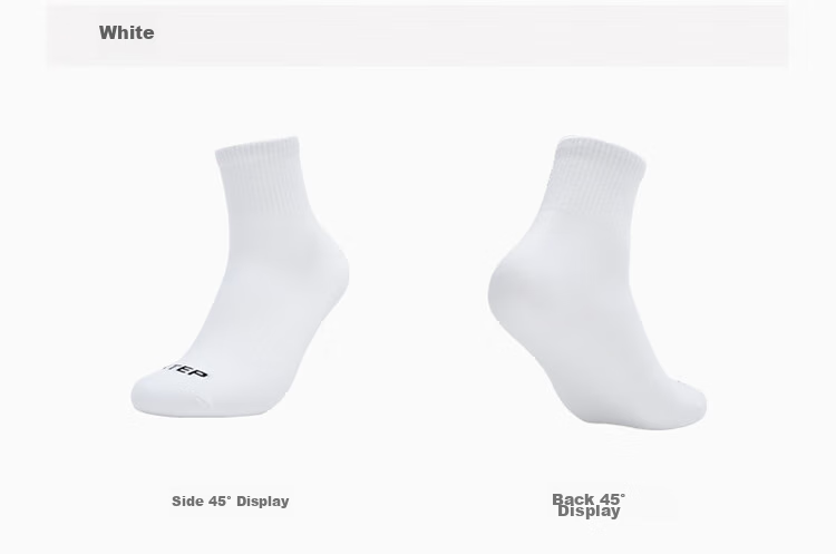 XTEP Men's Socks, Dry And Skin-Friendly Athletic Socks, Five-Pair Pack, Mixed Colors And Solid Colors, Moisture-Wicking, Breathable for Summer And Autum 21