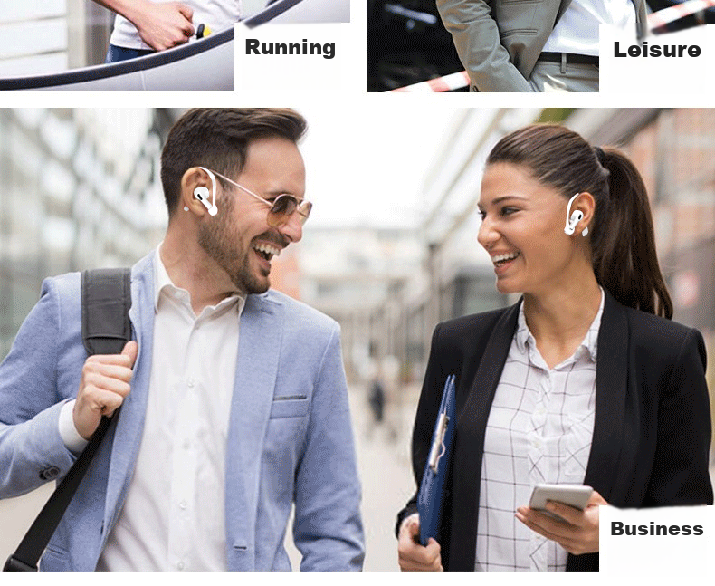 ESCASE AirPods Pro Second-Generation Lanyard, Compatible with Apple Earphones 1/2/3 Generations, Wireless Bluetooth Sports Earphones, Anti-Loss Ear Hook, Anti-Drop for Travel, Double Ear White 5
