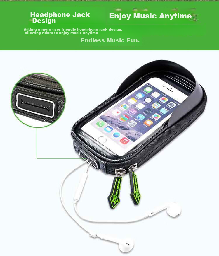 ROCKBROS Bicycle Handlebar Bag, Mountain Bike Saddle Bag, Phone Handlebar Bag, Touchscreen Cycling Equipment Accessory 5