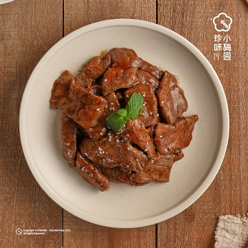 珍味小梅园蚝油牛肉片300g 预制菜半成品菜方便菜春家常速食下饭菜