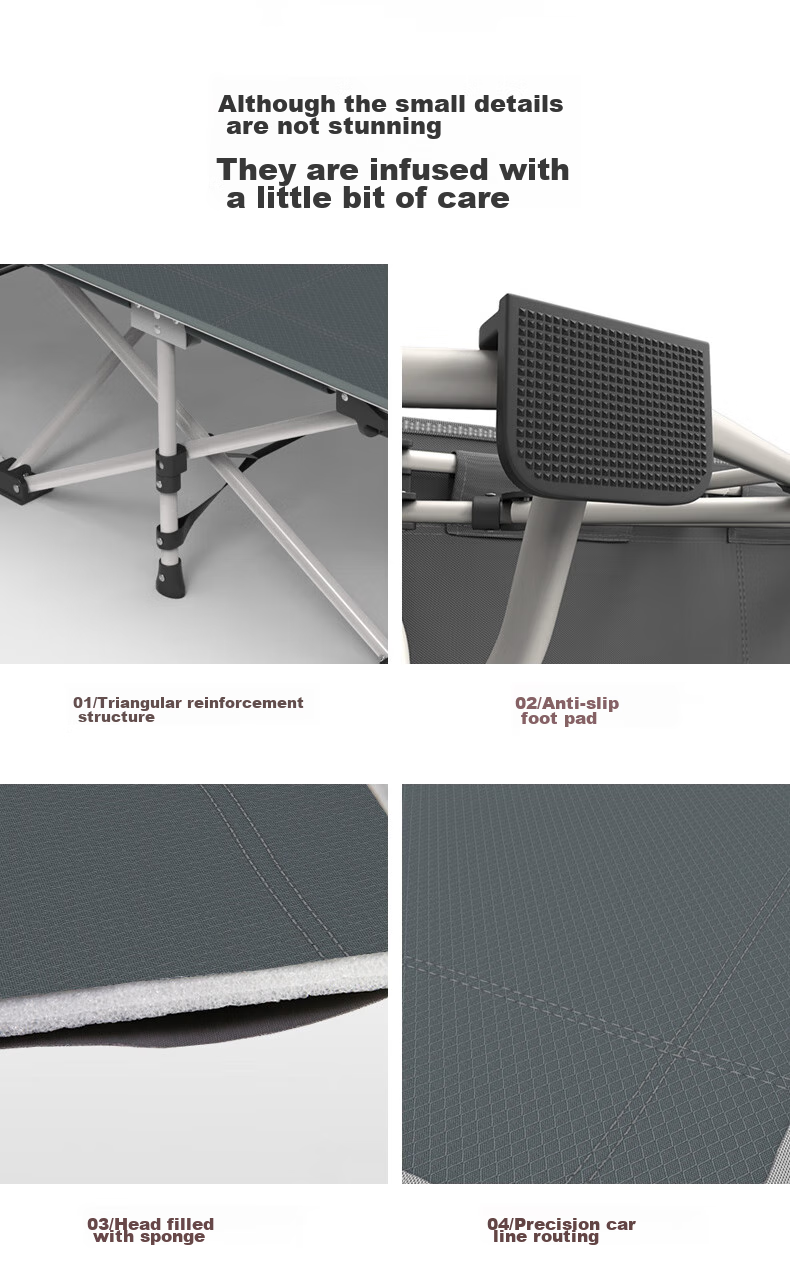 Restar Folding Bed, Single Office Nap Bed, Simple Hospital Bed, Siesta Bed, Lounge Chair, 26 Tube Standard Flat Model 5