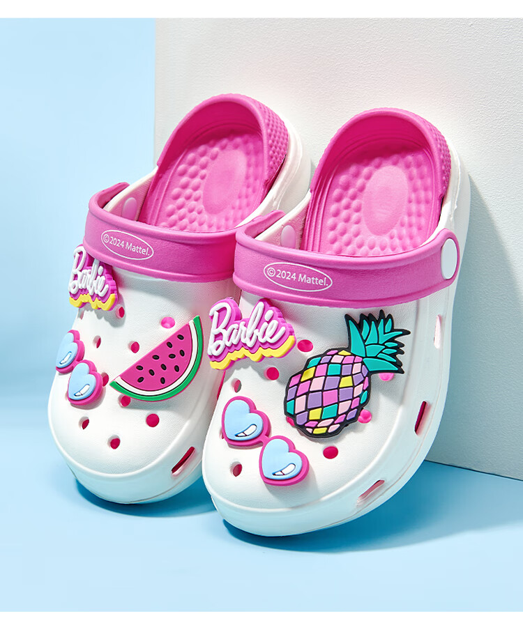Barbie Children's Sandals, Summer Kids' Clogs, Girls' Beach Sandals, Girls' Slippers, BB240010, Pink/purple, Size 180 13