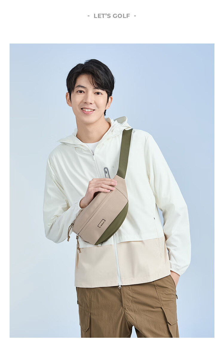 GOLF Chest Bag, Unisex Crossbody Bag, Casual Lightweight Phone And IPad Bag, Versatile Cycling Sports Waist Pack, Running Bag 30
