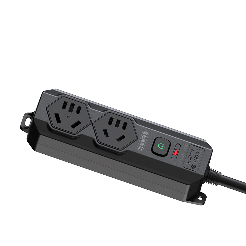 JS JISHUN 16A Socket New Energy Vehicle Charging Extension Cord Power Strip High-Power Plug-In Board Air Conditioner Water Heater Connection Extension Cord 16a to 10a+16a Plug, Approximately 10 Meters