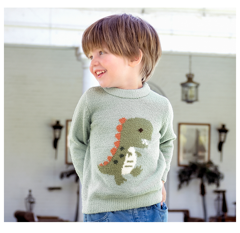 DAVE & BELLA Children's Chenille Sweater Winter Toddler Top Kids Boys Girls Fashion Knitwear 3