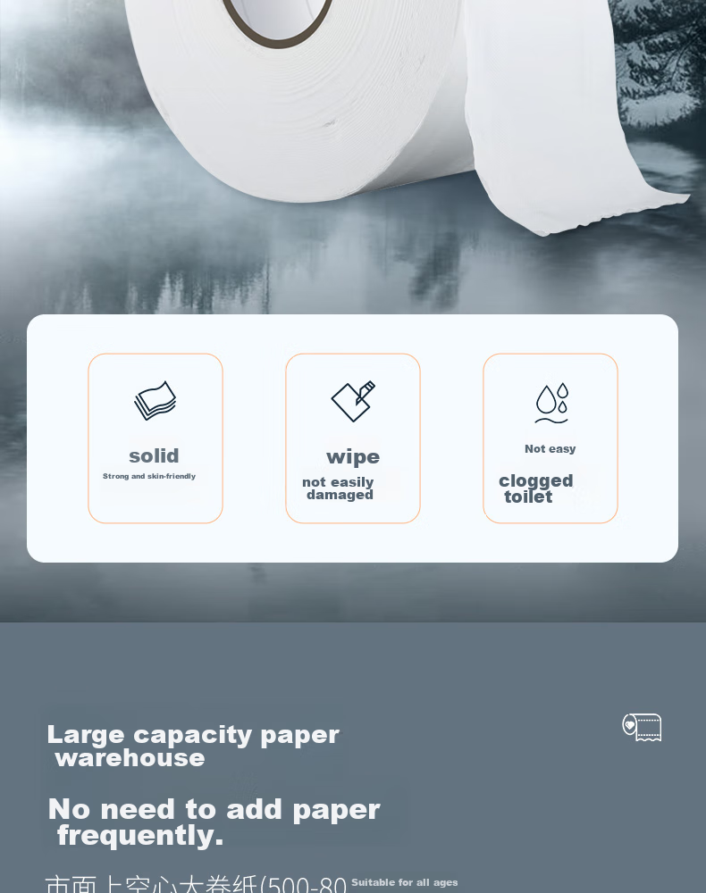 Interhasa! E51021 Large Roll Paper Box Wall-Mounted Toilet Tissue Dispenser Commercial Large Paper Roll Holder Paper Rack No Drilling Required 10