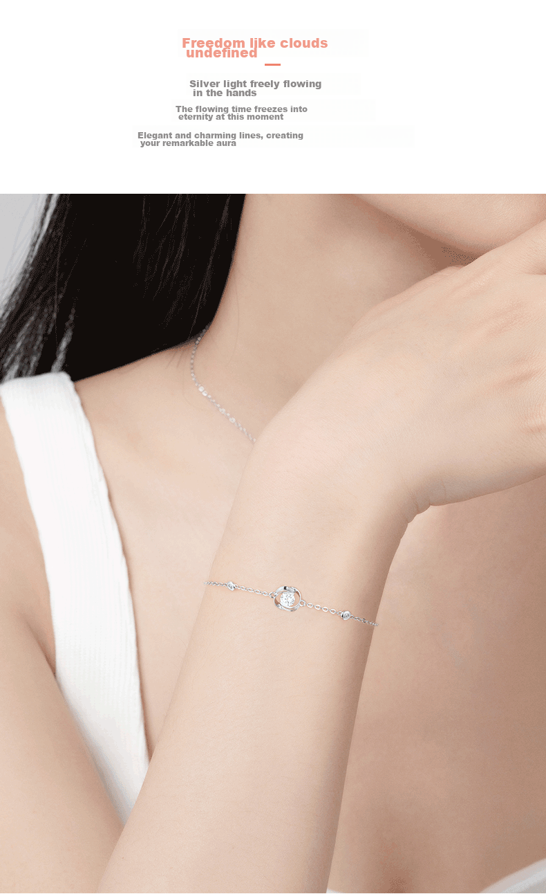 Fanci Love at First Sight Bracelet for Women, Silver Jewelry Rose Flower Blue Necklace Birthday Confession Anniversary Gift for Girlfriend 12