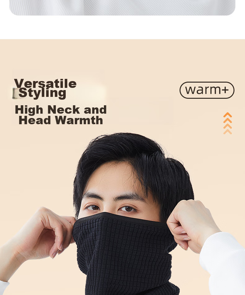 Li-Ning Ski Face Mask, Neck Gaiter, Warm Outdoor Windproof Hat for Men And Women, Autumn And Winter Head Cover, Neck Protection, Black And Gray 12