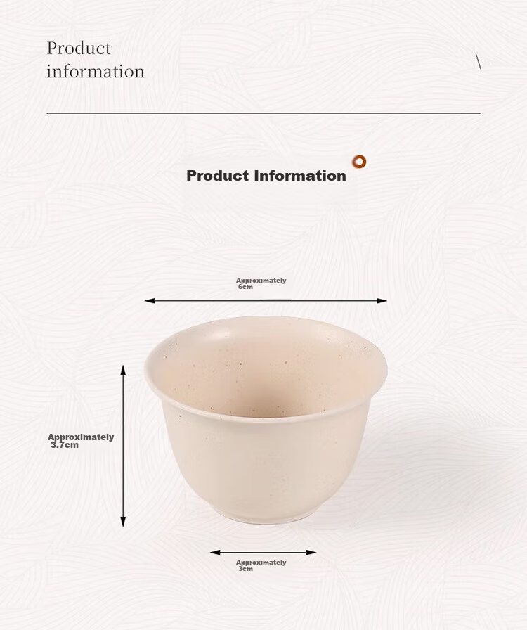 Jiamo Disposable Tea Cups, Thickened, 60ml*80 Pieces, Eco-Friendly Rice Husk, Kung Fu Tea Cups, Hard Drinking Cups, Picnic Cups 3