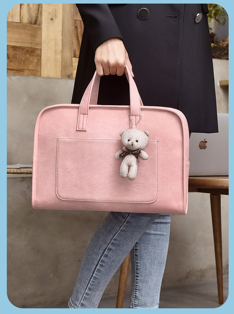 BRINCH Laptop Bag Handheld 13/14 Inch Notebook Computer Bag for Women, Suitable for Apple Xiaomi Huawei Business Handbag 13