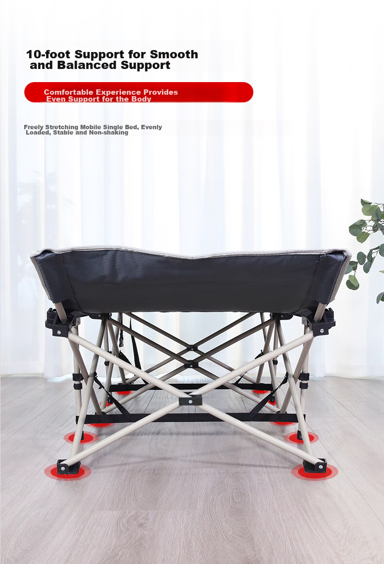 Restar Folding Bed, Single Office Nap Bed, Simple Hospital Bed, Siesta Bed, Lounge Chair, 26 Tube Standard Flat Model 2