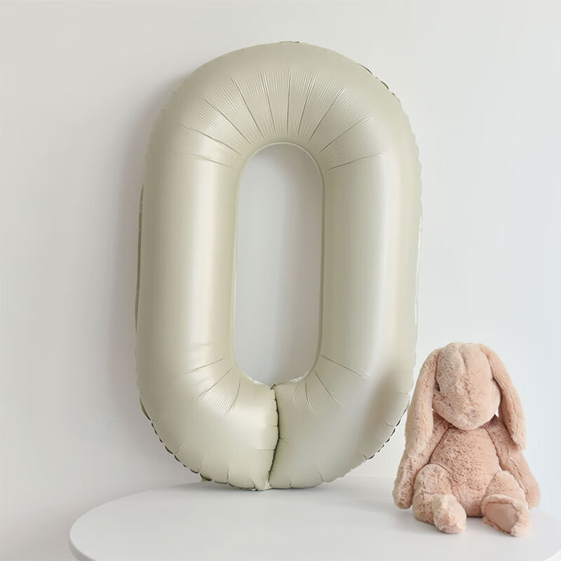 Shiluode Ins First Birthday Outdoor Party Scene Decoration Photo Props, Cream Style 40-Inch Digital Balloon 0