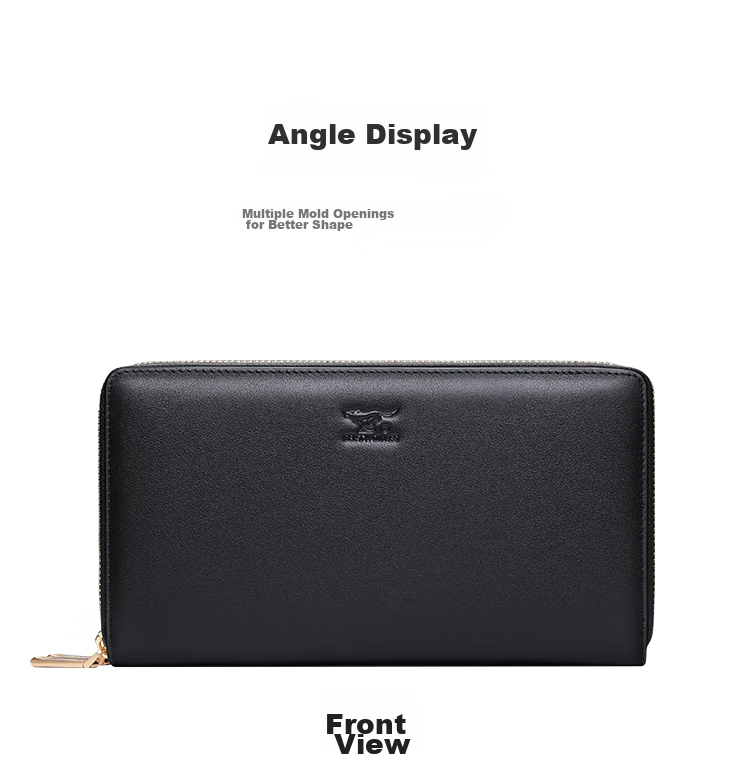 SEPTWOLVES Men's Clutch Wallet Genuine Leather Card Holder Large Capacity Anniversary Birthday Gift for Boyfriend Husband 16