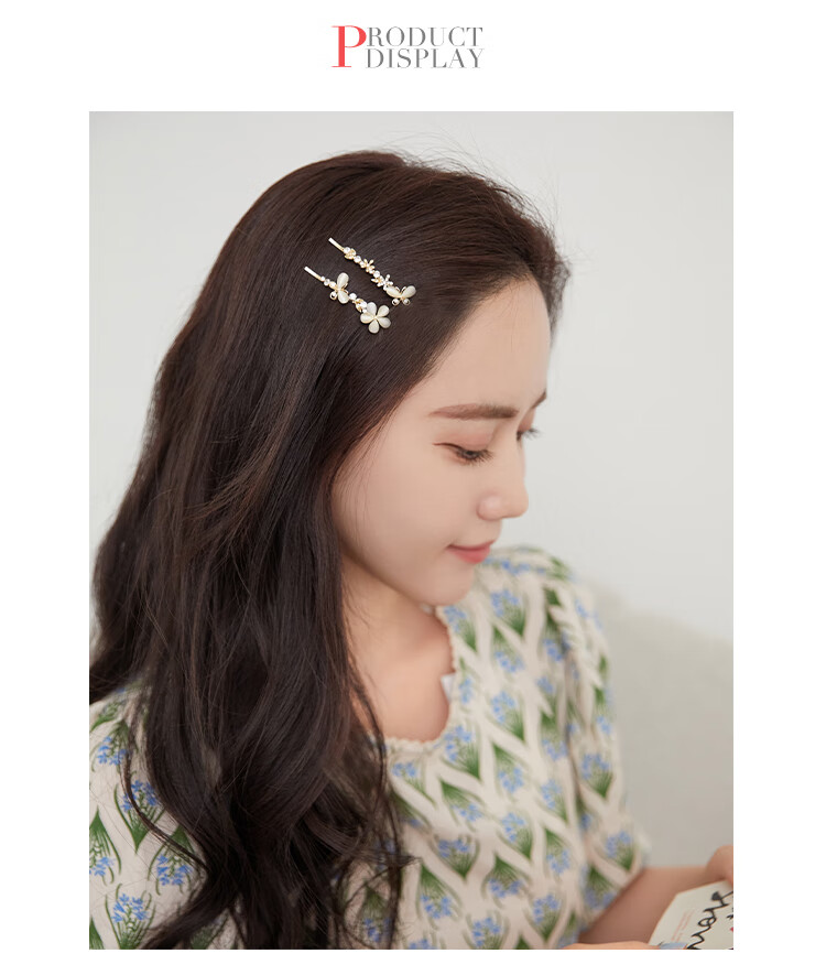 CHIMERA 2-Piece Hair Clip Set, Simple Side Bangs Clips, Hair Accessories, Mid-Autumn Festival Gift for Girls 9