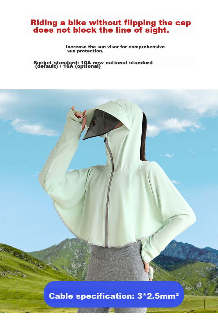 GLO-STORY Sun Protection Clothing for Women, Detachable Lens Sun Visor, Outdoor Driving UV Protection Coat, WST124073 8