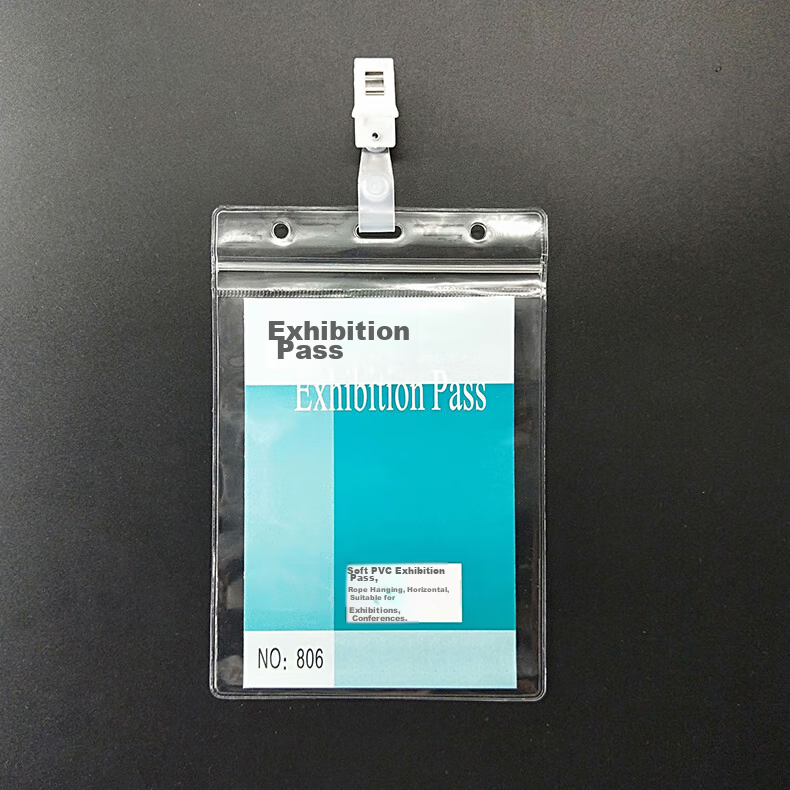 Siyicai Transparent ID Holder Work Badge Card Holder Lanyard Tag Name Tag Chest Card Holder Factory Badge Student Employee School Card ID Badge Entry/Exit Permit Student ID Meal Card Work Card with Strap 10