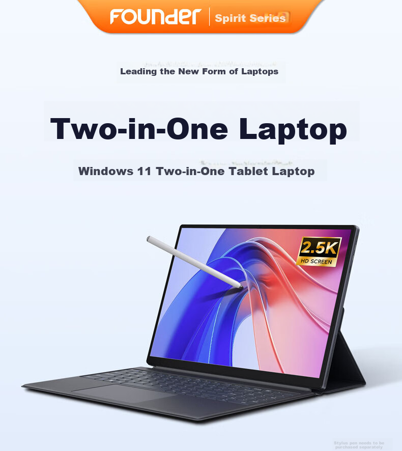 Founder Lingyue Series Laptop [Subsidies], Lightweight Notebook, 10.1-Inch Mini Tablet PC, Two-In Dedicated Office Laptop, 128GB High-Performance Ultra-Thin Portable Computer 1