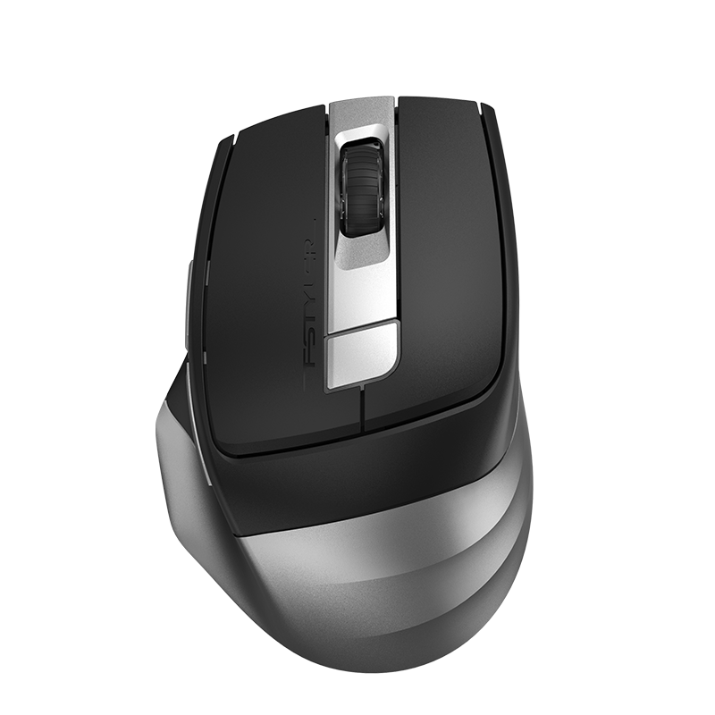A4TECH FB35CS, Right-Handed, Bluetooth Mouse, Wireless Rechargeable Office Mouse, Fei Shidai Silent Mouse, Steel Gray, Bluetooth/wireless