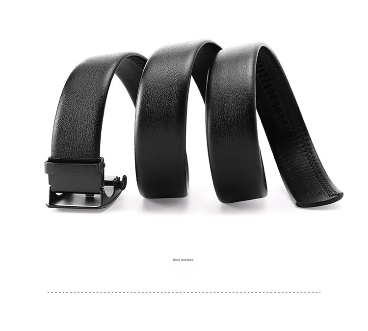 HONGU Men's Belt, Top-Grain Leather, Automatic Buckle, Waist Belt, Gift Box Packaging, 115cm, Birthday Present 9