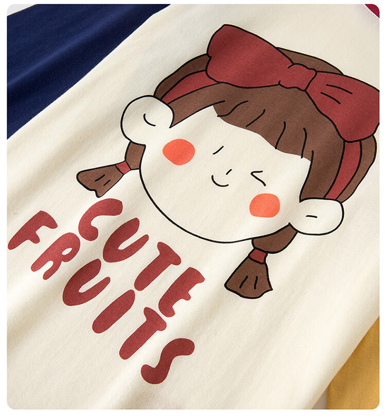 Dingguagua Children's Home Wear Set, All-Cotton Class A Girls' Short-Sleeve Pajamas, Baby Summer Outfit, Pure Cotton, Beige, Size 130 9