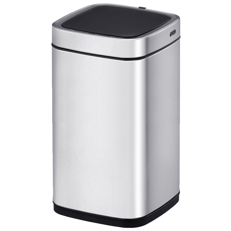 EKO Smart Sensor Trash Can, 9L Gray Steel, Large Capacity, Stainless Steel, for Home Bathroom Kitchen, Recommended by Zhang Ruoyun, Model 9252