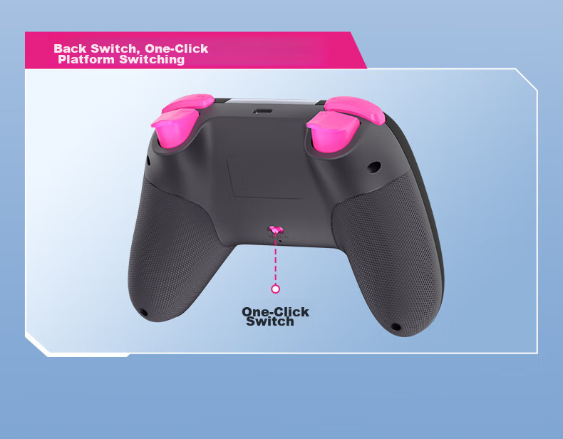 Easy SMX Wireless Game Controller X05 for Switch, Bluetooth Compatible with PC, Steam, Android, iOS, Apple, PC Gaming Peripherals, Rose Black 8