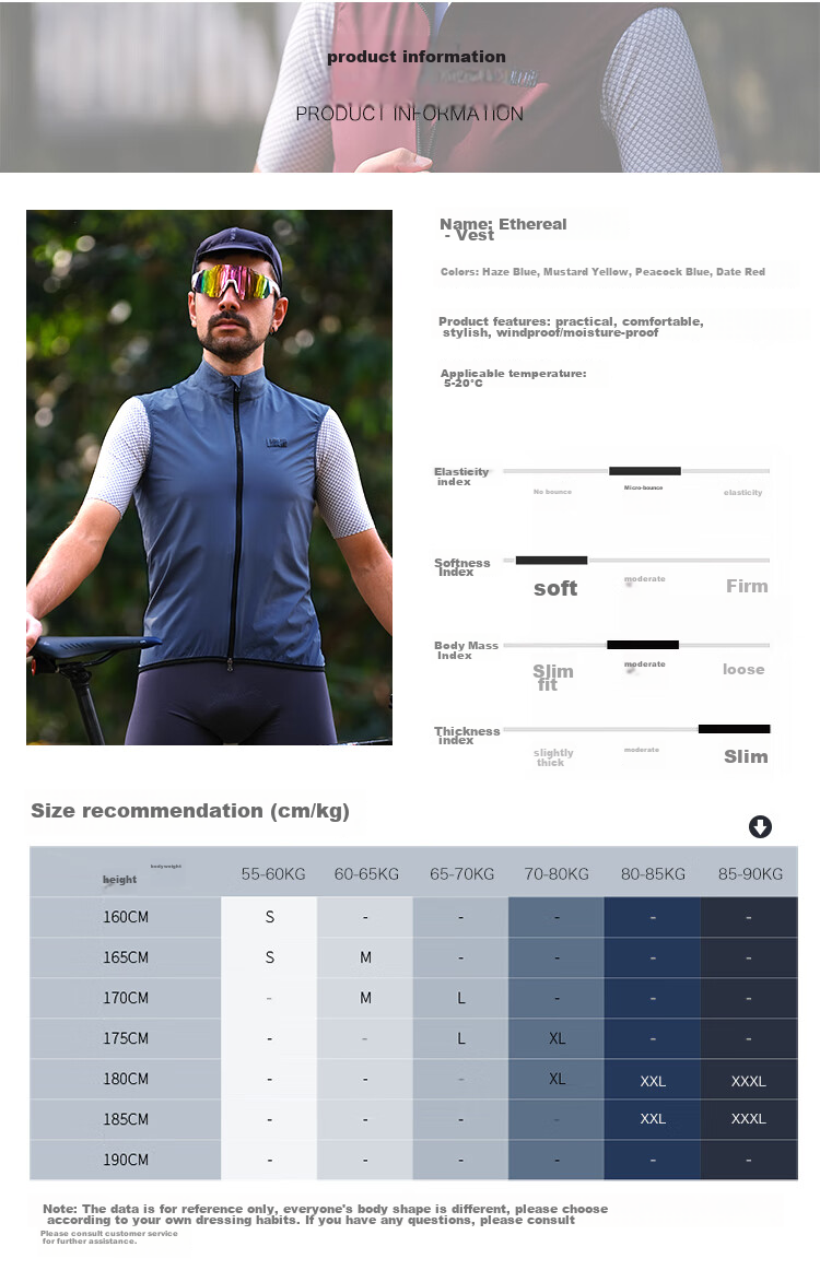 Lameda Bicycle Road Bike Cycling Vest, Spring And Summer Quick-Dry Riding Jacket, Windproof Vest for Men And Women, Black, XL 13