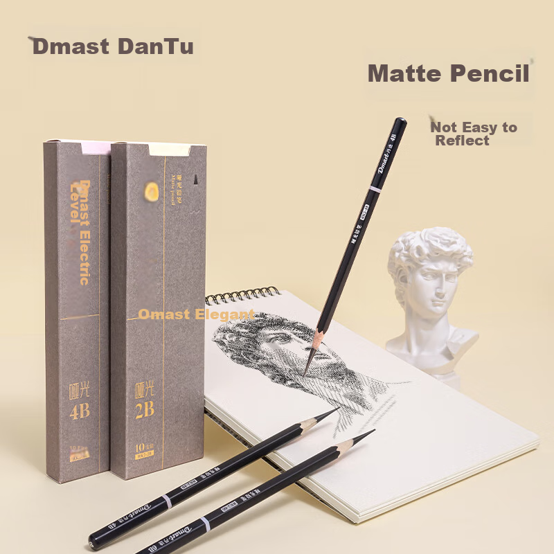 Карандаши Deli Matte 8B, 10 шт. в коробке, профессиональные для рисования, эскизов, раскрашивания, мягкая версия, RK2-8B