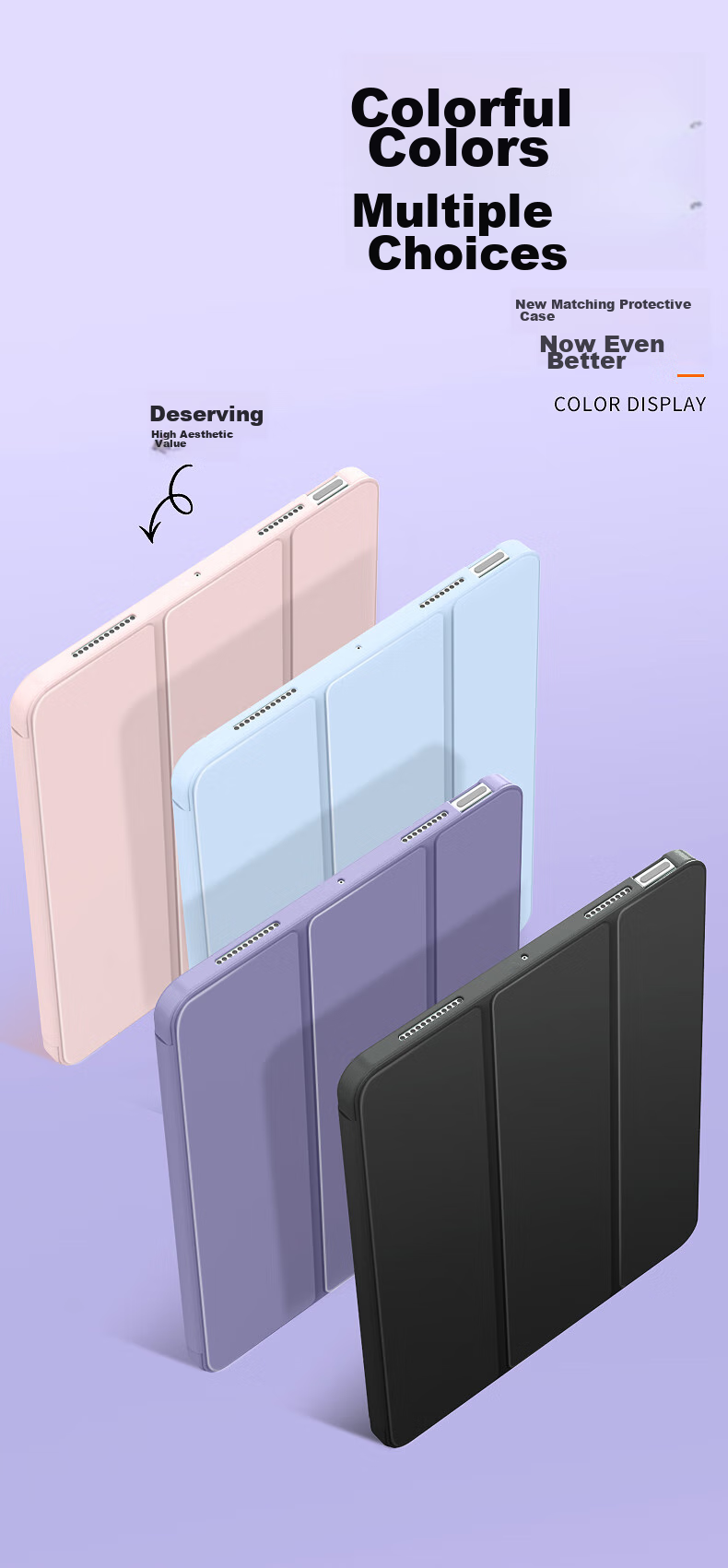 RBP Compatible with 2026 New IPad Air 8 Case, M4 Chip 11-Inch Air 7 64 Tablet Protective Cover, Full Liquid Silicone Shockproof Soft Case - Lavender 5