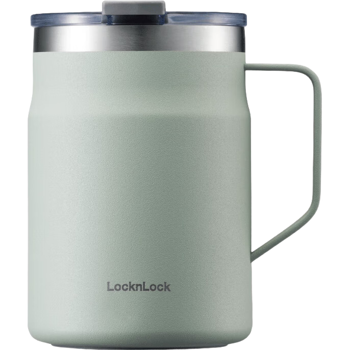 LOCK&LOCK , Coffee Cup Insulation And Cooling Desktop Cup, Office Water Bottle for Men And Women, 475ML, Mint Green, LHC4219MIT