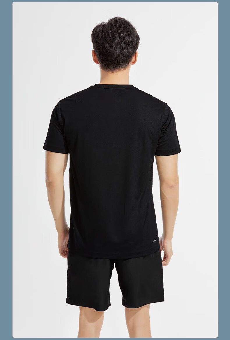 LI-NING Sports Set Unisex Quick-Dry Short Sleeve and Shorts Ice Silk Summer Running Basketball Football Badminton Fitness Training Apparel 16