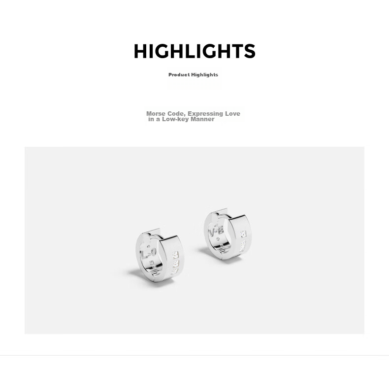 APM Monaco [Zhou Yiran's Style] LOVE Morse Code Earrings, Jewelry Gift for Girlfriend 2