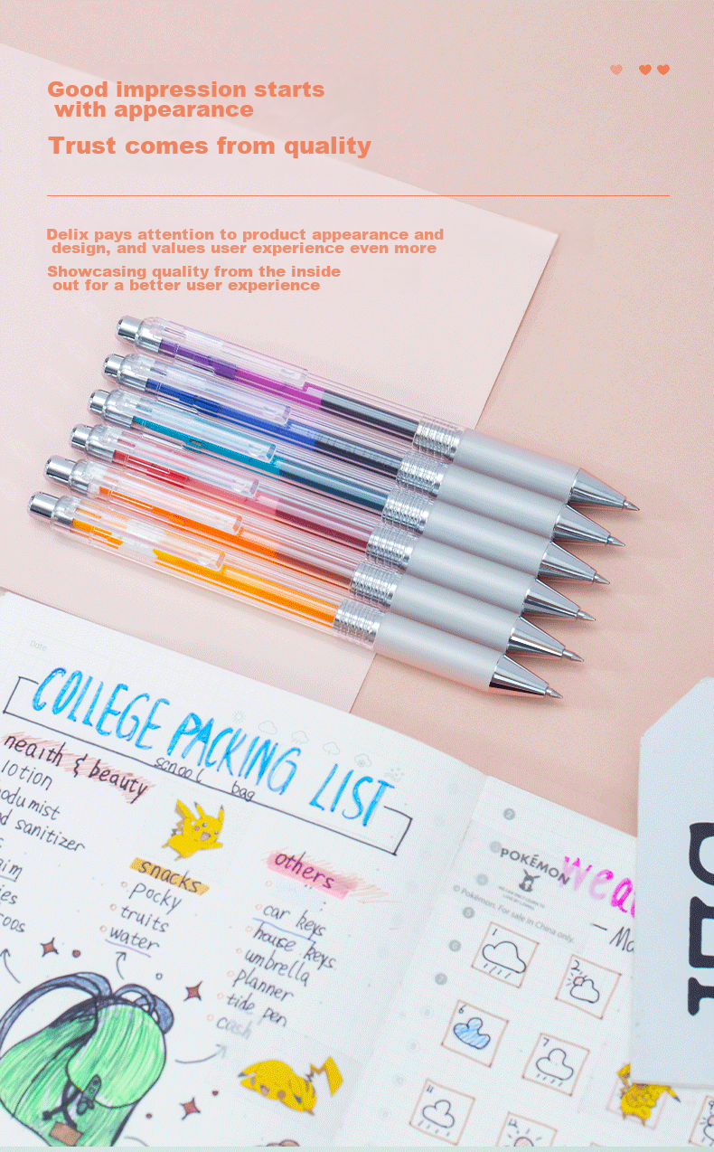 Deli Acrylic Color Gel Pen Marker Ins Style Painting Pen for Primary and Secondary Students DIY Acrylic Paint Layerable Color Markers 6pcs/Box SA552 4
