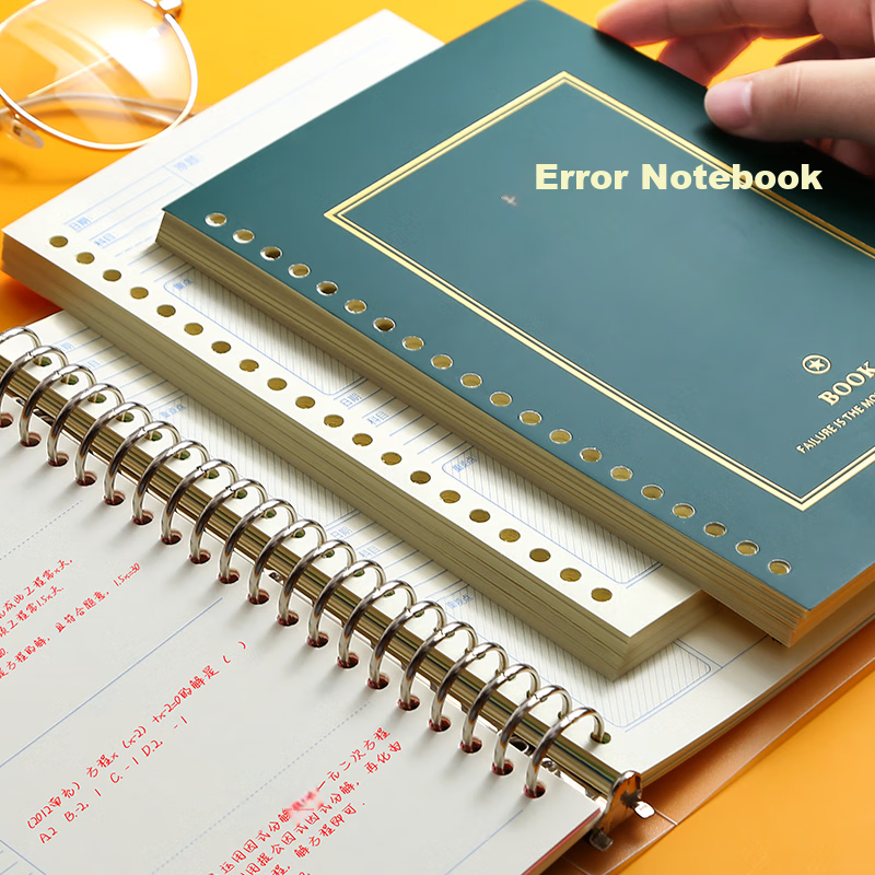 Faramon A5 Error Correction Notebook for Middle School And High School, Removable Pages, Thickened, for Postgraduate Entrance Exam And College Students' English Correction, Elementary School Students' Error Correction Book, 6 Inner Pages * 1 Outer Cover * 10 Sheets Index Pages