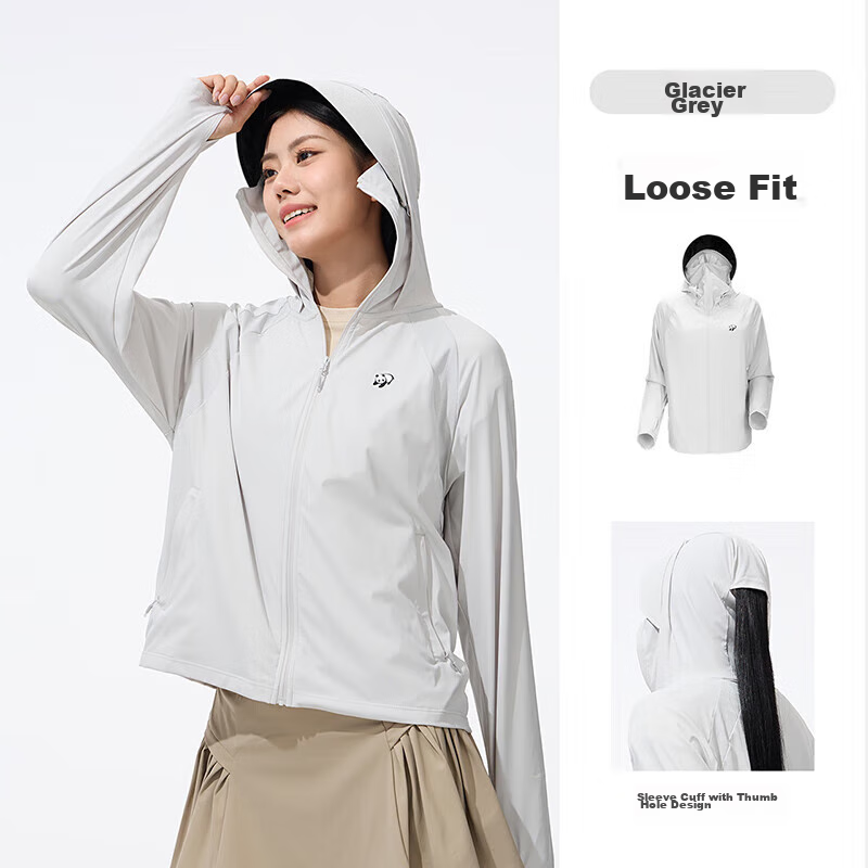CAMEL [Panda Collaboration], Cool White Outdoor Sun Protection Clothing for Men And Women, UV Protection, Ice-Cool Sun Protection Garment
