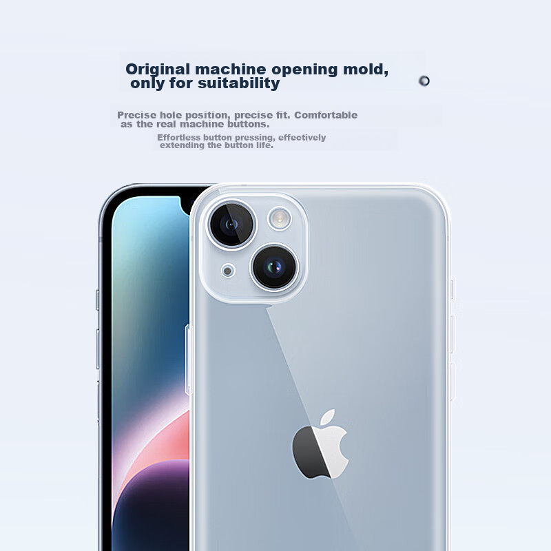 Чехол Snowkids для iPhone 14 Plus, противоударный, ультратонкий, прозрачный, с защитой камеры