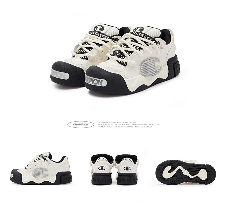 Champion American Champion Sneakers for Women And Men, Trendy Fashion Thick-Soled Height-Increasing Puffy Open-Face Bread Shoes 24SST05 24