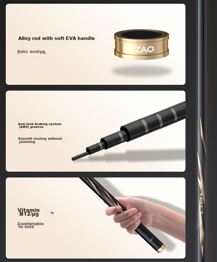 JD Original Dahuo 1 Comprehensive Fishing Rod, Carp And Bighead Carp Rod, Carbon Fiber Ultra-Light Ultra-Hard Carp Comprehensive Fishing Rod, 6.3m 16