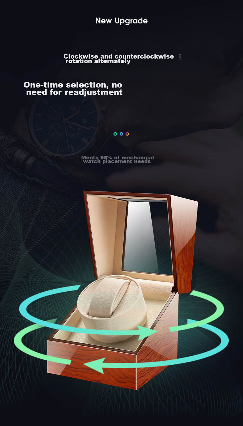 M&Q Mechanical Watch Winder, Rotating Watch Display, Swinging Device for Men And Women, Birthday Gift for Boyfriend, Girlfriend, Husband, Father's Day Present 7