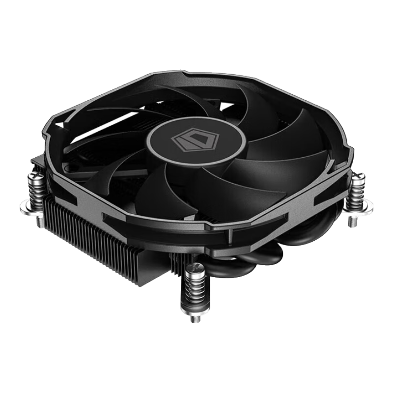 ID-COOLING (Kuling) CPU Air Cooler with Bottom Mounting, 30mm Height, 4 Copper Heat Pipes, Soldered Bottom, Compatible with AMD Platform, Suitable for ITX Cases, NAS IS-30A BLACK