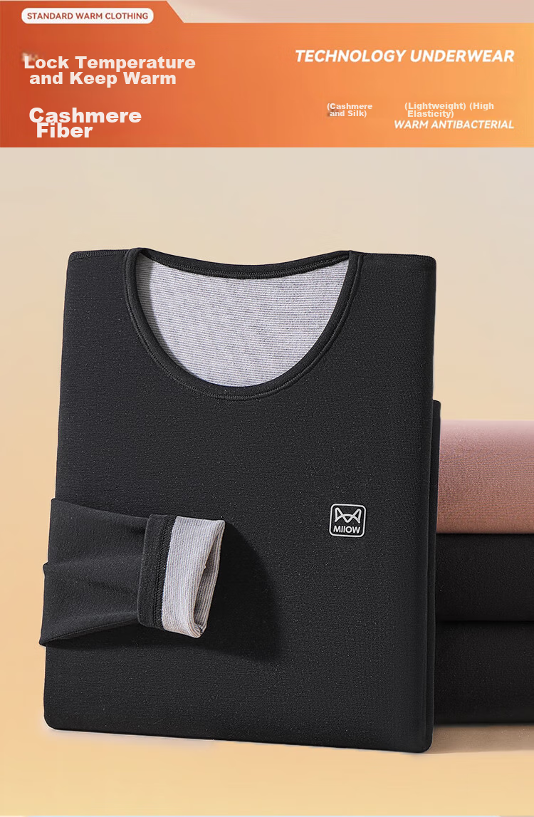 MiiOW Thermal Underwear for Women, Modal Base Layer with Cashmere And Silk, Autumn Top And Bottom Set, Pink, Size L 7