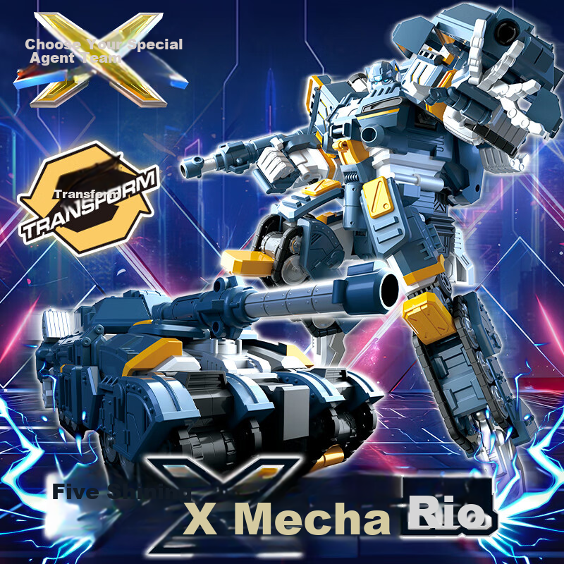 MinitegongduiX Five Years Anniversary Edition Transforming Robot Toy for Boys, Model Liiao