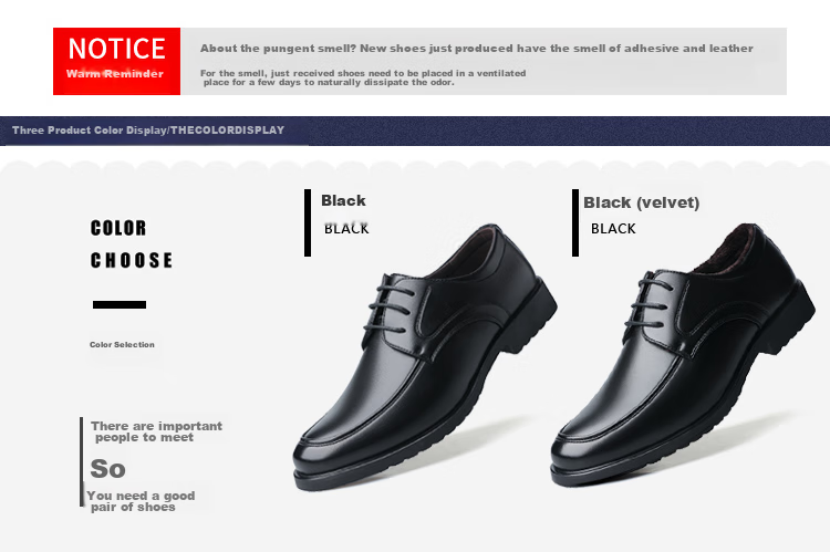Poitulas Men's Lace-Up Lightweight Versatile Formal Business Casual Shoes, Low-Top Wear-Resistant, 9333 Black, Size 44 5