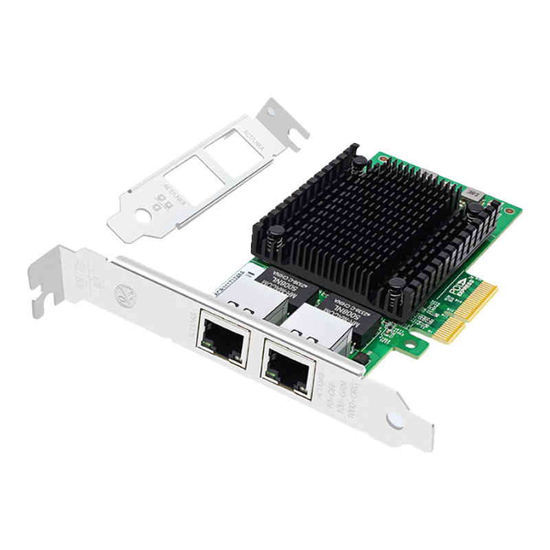 EB-LINK Intel I210 Chip, PCI-E X4 Gigabit Dual-Port Server Network Card, I210-T2 Electrical Port Machine Vision Industrial Camera Network Adapter