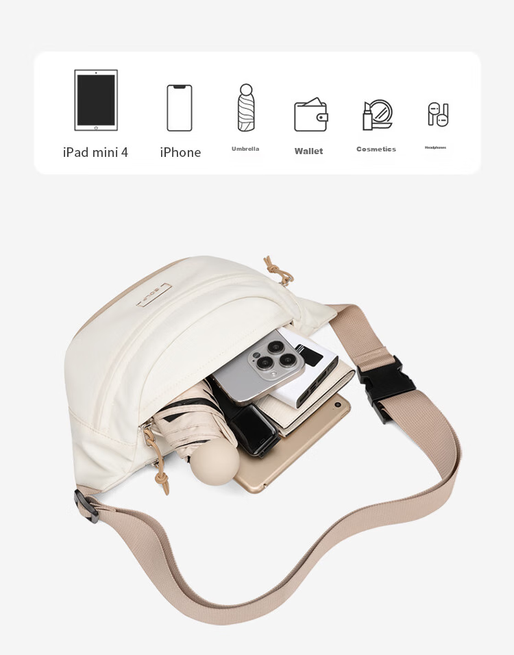 GOLF Chest Bag, Unisex Crossbody Bag, Casual Lightweight Phone And IPad Bag, Versatile Cycling Sports Waist Pack, Running Bag 18