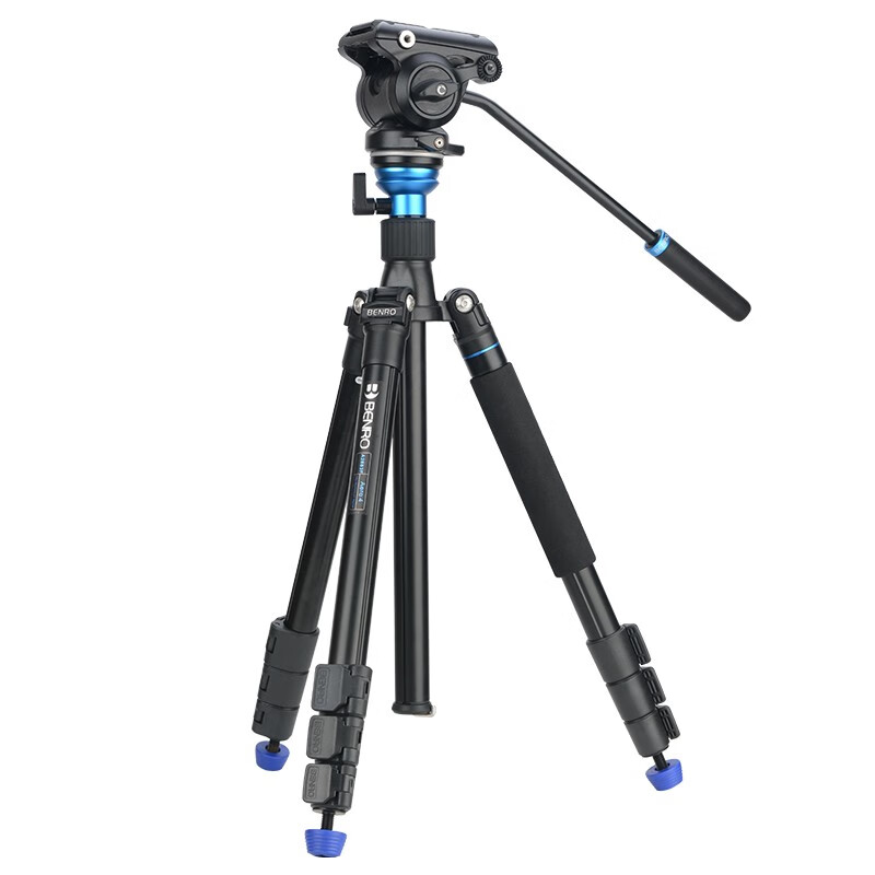 Benro A2883FS4N DSLR Video Tripod with Professional Camera Hydraulic Handle, Pan-Tilt Head, Adjustable Level Ball Bowl, Monopod Tripod Kit