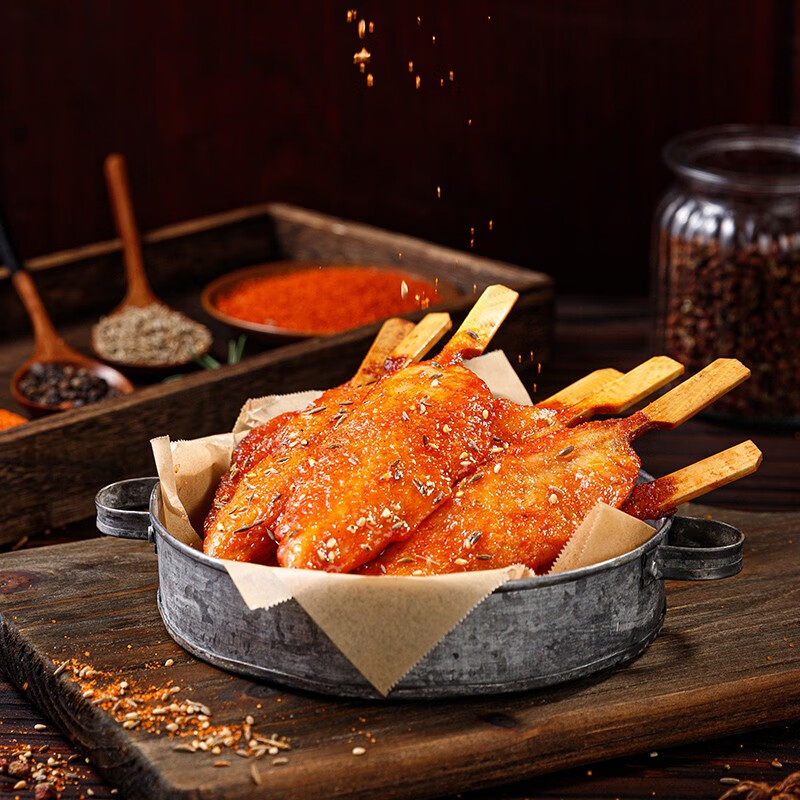 香巴度 川香鸡柳950g 烧烤食材半成品 鸡肉串调味鸡胸肉 油炸小吃炸串