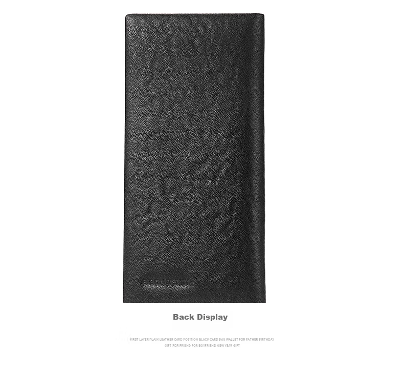 Meizhouyeniou Men's Long Wallet, Genuine Leather Business Casual Deer Head Logo Multifunctional Purse, Birthday Gift for Boyfriend 18