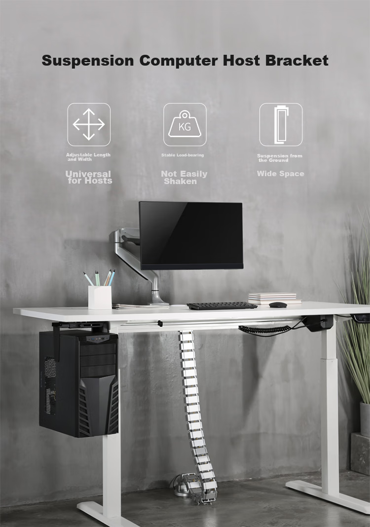Brateck Beihu Computer Tower Stand, Desktop Computer Bracket, Adjustable Height Desktop Computer Case Stand, Desktop Storage Rack APK40(CPB-6) 1